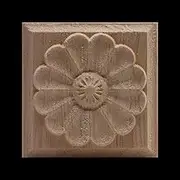 Furniture Flower Multi-Size Stickers Solid Wood Embossed Flower Door Table Square Decals Cabinet Window Decoration 8 * 8Cm