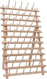 66 Large Spool Cone Wood Thread Rack | Made of Hardwood, Sturdy, Freestanding or