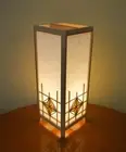 Square Wood lantern Lamp Morning glory Japanese Traditional kUMIKO Moody Modern