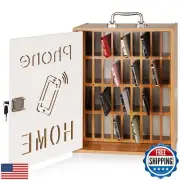 Lzttyee Cell Phone Holder Classroom 36 Slots Wooden Cell Phone Storage Cabine