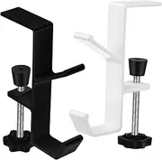 Baluue 2pcs Desk Purse Hanger Hooks Durable Handbag Clamps for Under Desk Use Sleek and Modern Design for Organizing Handbags Headphones and Bottles Space Saving