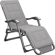 Zero Gravity Lounge Chair, Outdoor Lounge Chairs s Chairs with Padded Seats Folding Chairs Set of Zero Gravity Recliners Relaxer Chairs with Adjustable Backrest,for Beach Sunbathing Lounge Chair (Col