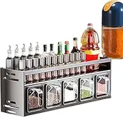 Phewl Season Rack, Condiment Shelf, Wall Mounted Punch-free Condiment Holder - Multifunctional Storage Rack, Condiment Stand for Home Kitchen Organization Storage