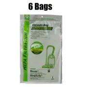 (6) DVC MicroLined Riccar Simplicity HEPA Vacuum Bags 1400, 1500, and1700 Units