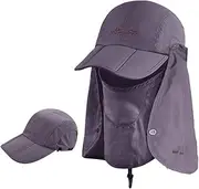 [icolor] Foldable Fishing Hat Sun Cap for Men Women,UPF50+ Sun Protection Baseball Golf Ponytail Hats