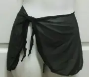 Black Micro Mesh Wrap Sarong Tie Skirt Dance Main Street Girls Child Sz NWT
