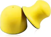 SPEEDWOX 2 Pack 3" Round Hand Sanding Blocks Hook and Loop Sanding Pad Hook Backing Plate for Wood Furniture Restoration Polishing Home and Car (Yellow)