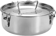 Steamers for Cooking - Insert Pans Kitchen Food Steamer,Flan Mold with Lid, Stainless Steel Pie Maker Non-Stick Pan, Cooking Steamer for Cheese Cake Chocolate Pudding Helves