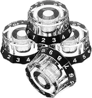 CVUTOVO 4 pcs Electric Guitar Volume Control Knobs Easy to Install Replacement Knobs for Electric Guitar Repair Practical and Durable Design