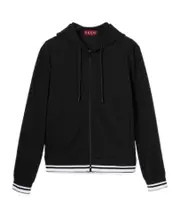 Gucci Technical Jersey Hooded Zip Jacket L,M black
