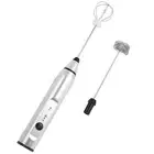 Rechargeable Electric Milk Frother With 2 Whisks, Handheld Foam Maker For4368