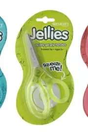 Westcott Jellies Squishy Gel Grip Handles Scissors Blunt Tip Ages 4+ Green