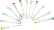 HONMEET 12Pcs Eyelash Brush with Tube Lightweight Spiral Applicator for Eyelash Extensions for Makeup Artists Beginners Travel Friendly Options
