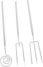 CRILSTYLEO 3pcs Stainless Steel Fondue Fork Set Ergonomic Candy Dipping Tools for Chocolate Cheese Appetizers Multipurpose Kitchen Utensils for Home Baking and Entertaining