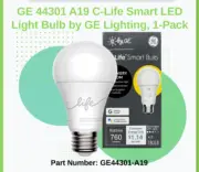 GE 44301 A19 C-Life Smart LED Light Bulb by GE Lighting, 1-Pack