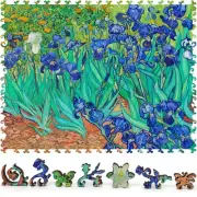 Wooden Jigsaw Puzzle for Adults by FoxSmartBox - 290 Pieces - Irises