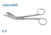 5 Lister Bandage Scissors 7.5" Surgical Instruments Stainless Steel
