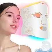 Red Light LED Mask, Face Light Therapy, 7+1 Infrared Face Mask, 2-in-1 LED Light Therapy Light Mask, Face with Cool Mask, Face Mask, Light Therapy, Portable, Rechargeable, Anti-Ageing, Acne Scars