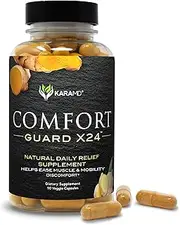 KaraMD Comfort Guard X24 |Doctor Formulated Inflammation, Joint & Pain Supplement for Men & Women |Natural Non-GMO & Vegan Pain Support & Relief | 95% Curcuminoids, Boswellia & Ginger, 90 Capsules