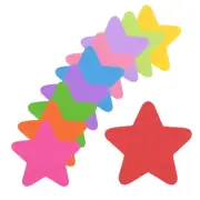 60 Pack Star Cutouts Paper Bulletin Board Decoration Multi-Color 3.4x3.4"