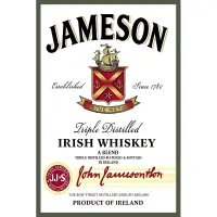 在飛比找蝦皮購物優惠-Jameson 愛爾蘭威士忌復古金屬錫標誌牆牌海報咖啡廳酒吧