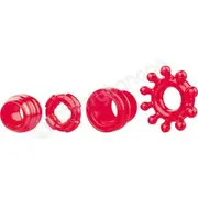Zero Tolerance Ring The Alarm Red Cock Rings Set Of 4