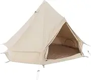 Tents Large Camping Yurt Tent Bell Teepee Tents with Stove Hole Cotton Canvas Tents 4 Season Tent for Family Camping Outdoor Hunting