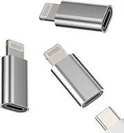 USB C Female to Lightning Male Adapter(3pack)Apple MFI Certified Accessories for Iphone 14 13 12 11 Pro Max Mini X Xs Xr Se 7 8 Plus Ipad Air TypeC Charger Cable Port Converter Charging Cord Connector