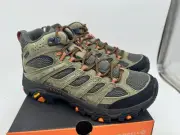 Merrell Moab 3 Mid Waterproof Hiking Boots Men's Olive Suede Leather Comfort - 8