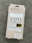 NEW WHITE SATIN STANDARD SIZE PILLOW CASE / PILLOWCASE NWT NIB STUDIO DRY BRAND