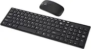 jojofuny Silent Keyboard Mouse Set 2.4g Mini Wireless Keyboard Ergonomic Design for Comfort Portable for Travel Office Use