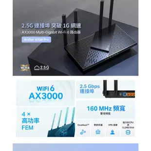 TP-LINK Archer AX55 Pro AX3000 網路分享器 Wi-Fi 6 網路路由器 無線網路 光華商場