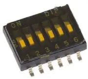 Apem DIP SWITCHES 5Pcs 2-Way SPST Flush Slide Actuator, Surface Mount