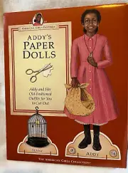 American Girls Pastimes 1864 Addy’s Paper Dolls Kit NEW and uncut