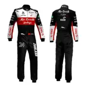 Go kart Suits Car Racing Overall With Custom Team Name & Flag