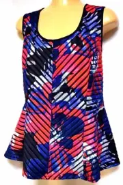 TS TAKING SHAPE EVENTS plus size XXS / 12 Amalfi Bloom Peplum Top NWT rrp$170!