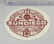Sun Diego SD San Surf Surfboards Clothing Red Boardshop Surfing Sticker So Cal