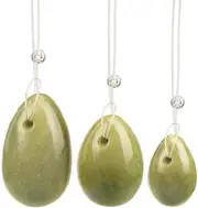 ZORZA 3Pcs Eggs Massage Stone Jade Massage Natural Stone Stress Exercise Release Balls for Women
