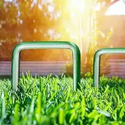 Synthetic Artificial Grass Pins Fake Lawn Turf Weed Mat Galvanised Steel U Pegs 100pcs