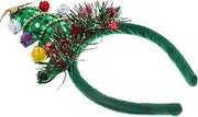 NULYLU Fashionable Christmas Tree Star Headband Glitter Xmas Hair Band for Party Decorative Headband