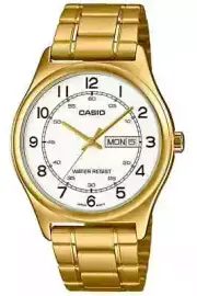Casio MTP-V006G-7B Men's Gold Tone Stainless Steel Easy Reader White Dial Watch