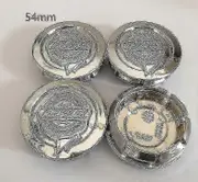4pcs 54mm 64mm Chrysler 300c Car Emblem Wheel Center Hub Caps Badge Covers Car Styling Accessories,54mm Silver