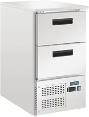 Polar G-Series Counter Fridge with 2 GN Drawers, 65 Liter Capacity, Silver