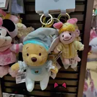 在飛比找Yahoo!奇摩拍賣優惠-精品上海迪士尼 睡衣小豬維尼熊卡通毛絨公仔娃娃玩偶鑰匙扣掛件