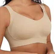 [Xcutting] Plus Size Wireless Bras for Women Full Coverage No Underwire Comfort Smoothing Bralette for Workout Everyday Bras