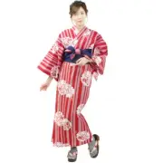 Japanese Indoor Yukata and Obi Belt Set of 2