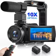 5K Video Camera Camcorder, 10X Optical Zoom 48MP UHD 30FPS Vlogging Camera for Y
