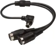 Black PS2 to 5 Pin MIDI Sync Cable for BeatBuddy Loopers and Effects