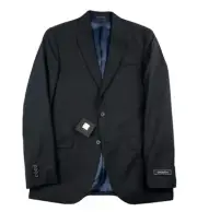 Saks Fifth Ave Black Wool Mens Blazer Size 42L NWT