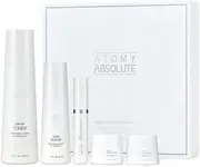 Atomy Absolute Snow encompasses extraordinary standards skin science enables fundamental skin brightening through the applic - Day Cream 50ml - Night Cream 40ml - Serum 50ml - Toner 150ml - Dark Spot Corrector 9.5ml